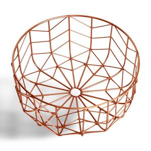 Cesta redonda con cable de florete de metal elegante, decoración del hogar de calidad pura y bandeja de almacenamiento para regalos de devolución - Product Image 1