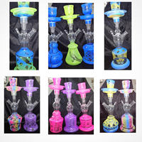 Chicha de Luxe Designer en Verre Égyptien Dépoli Miniature, Ensemble Chicha Artisanale Soufflée à la Main, Pipes à Fumer Marque Farida, Vente en Gros