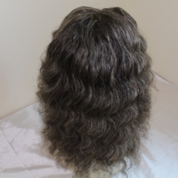 Perruque en cheveux humains gris vietnamiens de haute qualité, nouée à la main, 100 % vierge, avec dentelle frontale, perruques vierges brutes