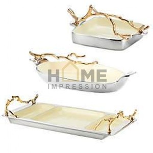 Home Decorative Enamel Fancy Serving Tray - Product Image 1