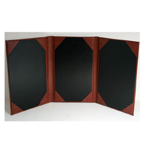 Fundas de menú de cuero triple para restaurante, nuevo estilo - Product Image 1