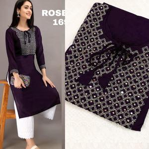 Kurtis Dames Coton Reyon Femmes Anarkali Dernier Design De Mode Prêt À Porter À Bas Prix avec Dupatta Jackate Robe Indienne En Gros Alphanumero - Product Image 4