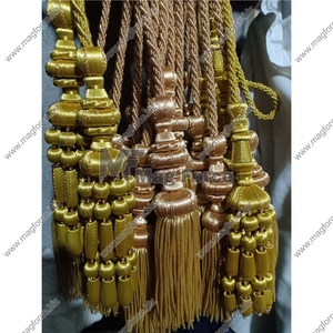 Braids Fringe Lace Trimming Decorative Cord <b>Tieback</b> Tassel Cords with Customized Size Handmade Eco-Friendly Custom Logo - Product Image 2