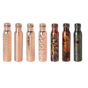 Pure Copper <b>Water</b> Bottle with Advanced Leak Proof Protection and Joint Less Ayurveda and Yoga Health Benefits - Product Image 2