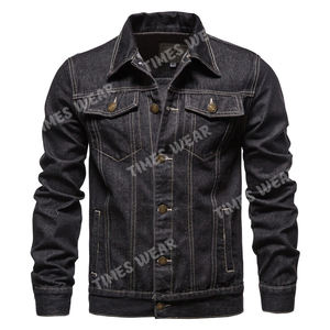 Chaqueta vaquera informal para hombre, ropa de calle estilo Hip Hop, Bomber, Color sólido, Primavera - Product Image 3