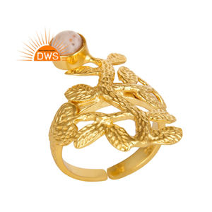 Bague en argent sterling 2026 de qualité supérieure avec opale rose naturelle et motif floral pour femme - Fabricant de bijoux - Product Image 1