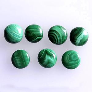 Cabujón pulido de forma redonda de piedras preciosas sueltas de malaquita de alta calidad para la fabricación de joyas naturales de buena calidad precio al por mayor - Product Image 1
