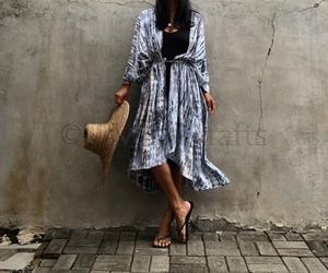 Moderna relajado con cuello en V profundo hecho a mano empate tinte de moda de verano ropa vestido de fiesta noche Boho Kaftan de la playa - Product Image 3