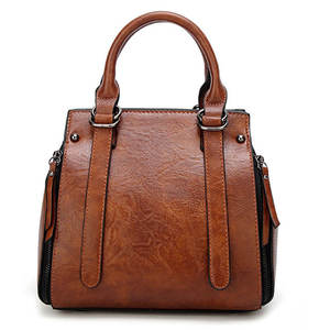 Bolsos de cuero PU para mujer, bolsos de mano, bolsos de mano de gran capacidad, moda de alta calidad, cuero/cuero genuino para mujer, sólido - Product Image 3