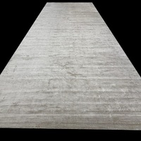 Grande boucle de couleur grise coupe Design indien Handloom usine bas prix mur à mur porte livraison directe soie LoomKnotted tapis tapis