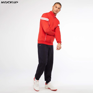 ชุดกีฬาสำหรับออกกำลังกายในยิมของผู้ชายชุดฝึกฤดูหนาวพร้อมพิมพ์ลายเทคนิคชุดกีฬาอุ่นขึ้น - Product Image 6