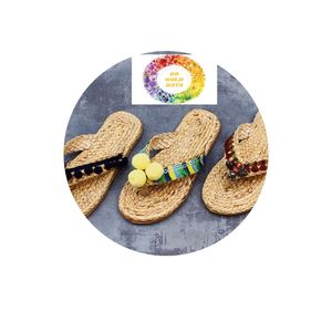 Handmade Seagrass <b>Summer</b> Slip on Wearing <b>for</b> <b>Women</b> Seagrass <b>Slipper</b> Sandals - Product Image 1