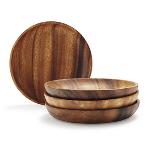 Cuenco para servir dulces de madera natural pulida, rústica, ecológica, con asa decorativa tallada a mano, ideal para regalos empresariales - Product Image 3