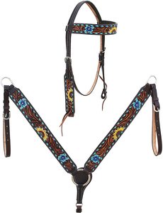 Juego de sillín occidental de cuero genuino Premium de gama alta Y & Z incluye Riendas de cuello de pecho de cabeza-Calidad de tamaño de color personalizado - Product Image 2