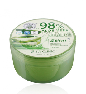 Gel Calmante de Aloe Vera 3W Clinic de K-Beauty Coreano, 300 ml, Hidratante, Revitalizante y Reafirmante para Todo Tipo de Piel, Uso Diario - Product Image 2