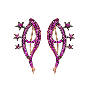 Pendiente de Plata de Ley 925 con diseño de ojo, joyería turca hecha a mano - Product Image 1