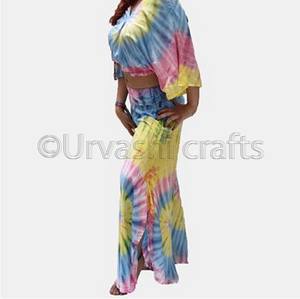 Spring Summer Tie Dye Summer Palazzo Wide Leg <b>Trouser</b> <b>Ladies</b> Yoga Girls Loose Pants - Product Image 2