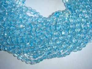 ลูกปัดพลอยสีฟ้าบุษราคัมขนาด4มม. ยาว13นิ้ว,สำหรับทำเครื่องประดับ DIY - Product Image 2