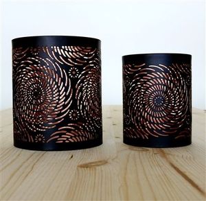 Bougeoir votif indien fait à la main en fer Lotus pour la décoration de la maison de mariage de Noël utilisation extérieure Diwali lampes chauffantes - Product Image 5