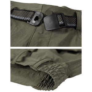 Short en coton à poches multiples pour hommes, coupe irrégulière, plusieurs poches, modèle cargo, logo personnalisé, prix d'usine - Product Image 4