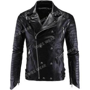 Chaqueta de motorista de cuero genuino de alta calidad para hombre, ropa de calle con cuello con capucha, piel sintética para invierno, talla XL - Product Image 6