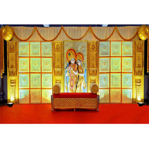 Accesorios de decoración de escenario de boda tradicional, decoración de escenario de boda de Asia del Sur, los mejores accesorios hindúes - Product Image 1