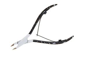 Pince à cuticules en acier inoxydable de couleur noire professionnelle pince à ongles durable Double doigts à ressort soins personnels de haute qualité - Product Image 6