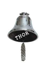 Campana de Barco de Latón Plateado de Estilo Clásico y Ecológico, Decoración Náutica para Colgar en la Pared, Diseño Moderno de 4 Pulgadas para la Entrada del Hogar - Product Image 2