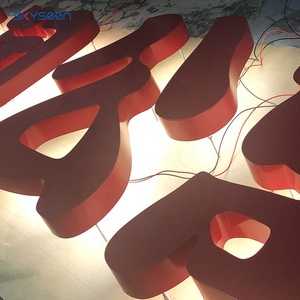 New arrivals tùy chỉnh thép không gỉ Backlit kênh chữ với LED chiếu sáng Acrylic signage cho cửa hàng kinh doanh dấu hiệu - Product Image 4