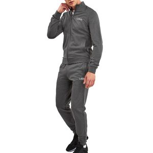 New Arrival Men's Front Zipper & Zip Pockets Sports Active Wear Tracksuit Men's Collar Zip Sweatsuit - Product Image 3