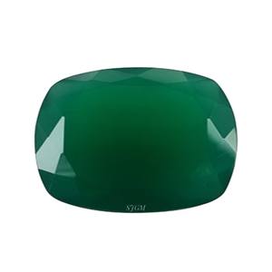 พลอยอัญมณีทรงหลวมเป็นเหลี่ยมสีเขียวธรรมชาติ/แดง/ดำ Onyx ตัดเป็น10X12mm - Product Image 1