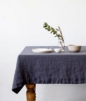 Nappe en lin rayée, idéale pour la décoration de table, nappe en lin de lin, nappe en lin faite à la main