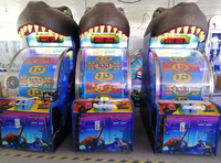 Électronique Rachat Loterie Machine de Jeu D'enfants D'intérieur D'arcade Machine Dinosaure Roulettes Jeu pour Les Enfants