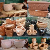 Pots en terre cuite pas chers - Pot en terre cuite - Bol en argile - Jardinière - Poterie en gros - Jarre ronde