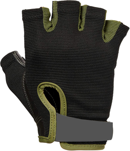 Non-Wristwrap Weightlifting Gloves with StretchBack Mesh and Leather Palm - Product Image 1