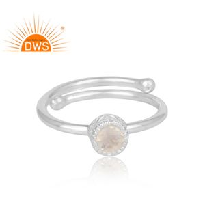Bague ronde en argent Sterling 925 pour femme, bijou fait à la main, forme d'arc-en-ciel, lune précieuse, vente en gros, offre spéciale - Product Image 2