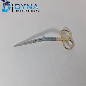 Ciseaux à angle Nasal en acier inoxydable, ciseaux à manche dorée en acier inoxydable, 13cm - Product Image 4