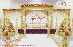 Jajasthani-Mandap de boda tradicional de Alemania, mantel de fibra de Jharonka, Radha Krishna - Product Image 5