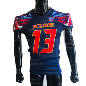 Maillots de football américain pour hommes professionnels vêtements de sport en polyester respirant Sublimation imprimée pour hommes - Product Image 3