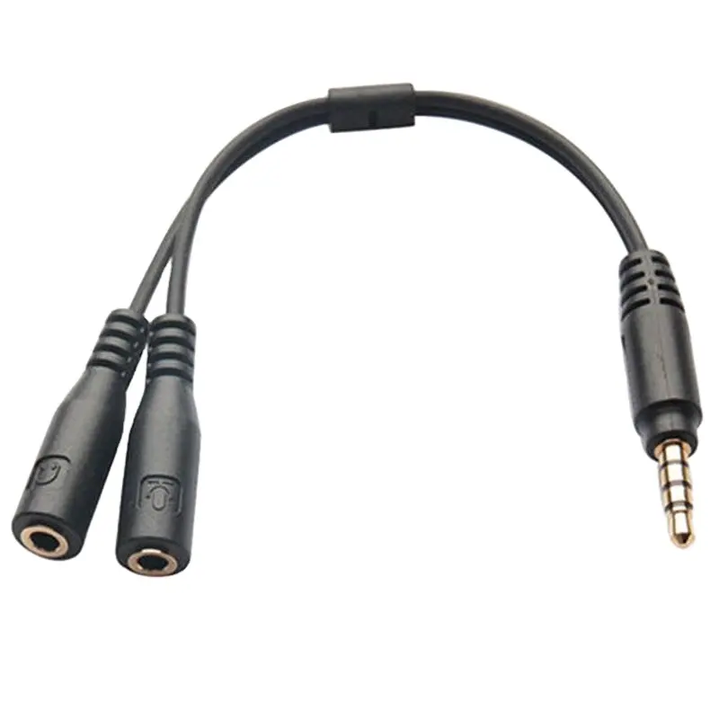 3.5mm Stereo Audio Maschio A 2 Femmina per Cuffie Mic Y Splitter Cavo Adattatore Cavo