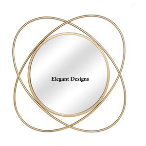 Espejo de pared de Metal de Color dorado de estilo indio clásico hecho a mano recién llegado espejo colgante de pared decorativo para el hogar al por mayor - Product Image 5