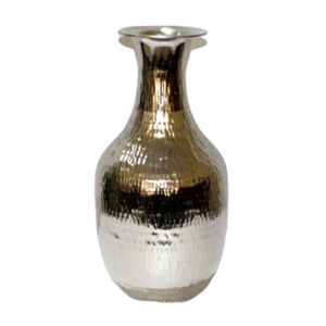 Florero y macetas de metal con textura plateada para el hogar, hoteles, moteles y decoración de restaurante, floreros de metal europeos modernos - Product Image 1