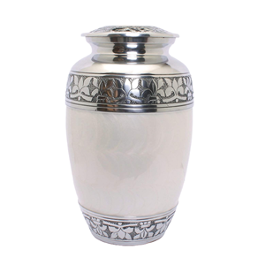 Urnes de cendres en aluminium classiques gravées à la main urnes funéraires en métal solide pour cendres humaines - Product Image 1