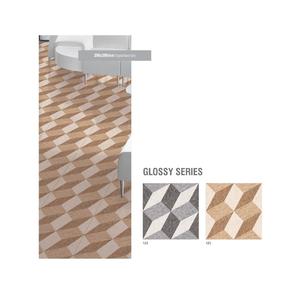 Baldosas esmaltadas brillantes con aspecto de terrazo de diseño de bloque 3D de cerámica 40x40cm - Product Image 1