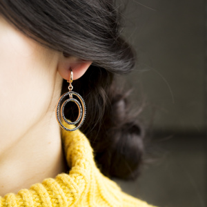 925 Sterling <b>Silver</b> Hollow Round Design Dangle <b>Earring</b> Turkish Wholesale Handcrafted - Product Image 2