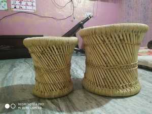 Tabouret de jardin tissé à la main pouf repose-pieds canne en bambou petits tabourets et poufs Console incrustée d'os - Product Image 4