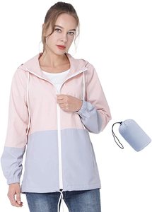 Women's Casual XL <b>Raincoat</b> Waterproof Windbreaker with Custom Logo Lightweight Packable Hooded Rainy Jacket Coat Print Pattern - Product Image 3