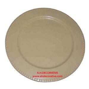 Salade décorative en métal de conception classique pour assiette de chargeur plats et assiettes enduits de poudre de nouveau design de prix de gros - Product Image 1