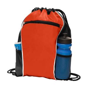 Sac à dos à cordon de serrage, pour la gymnastique, avec compartiment pour chaussures et deux porte-bouteilles d'eau, disponible en plusieurs couleurs - Product Image 1