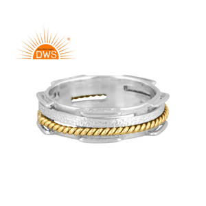 Fina plata esterlina Spinner declaración estilo banda anillo joyería de plata para mujer regalo para ella - Product Image 1